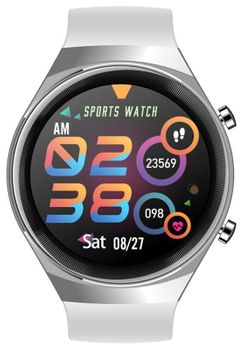 Smartwatch męski na białym pasku Rubicon RNCE68. Bluetooth. Zdalne rozmowy przez zegarek  (2).jpg